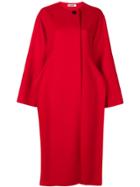Jil Sander Oversized Single Breasted Coat - Red