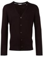 Paolo Pecora V-neck Cardigan, Men's, Size: Small, Brown, Wool
