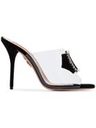 Aquazzura Black Sparkles 105 Pvc Mules