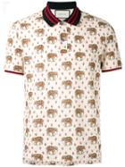 Gucci - Elephant Print Polo Shirt - Men - Cotton/spandex/elastane - L, Nude/neutrals, Cotton/spandex/elastane