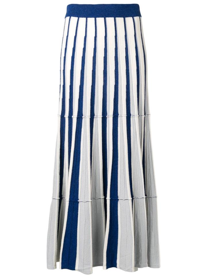 N.peal Striped Maxi Skirt - Blue