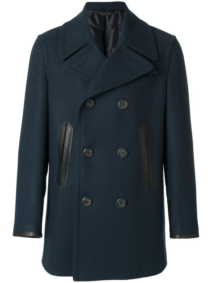 Salvatore Ferragamo - Double Breasted Jacket - Men - Polyester/viscose/cashmere/virgin Wool - 54, Grey, Polyester/viscose/cashmere/virgin Wool
