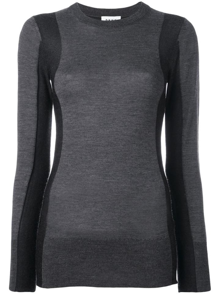 Dkny Panelled Jumper - Grey