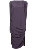 Rick Owens Woven Nouveau Draped Dress - Pink & Purple
