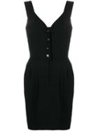 Chanel Pre-owned 1996 Belted Short Dress - Black