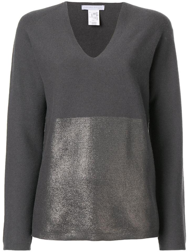 Fabiana Filippi Glitter Detail Jumper - Grey