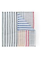 Salvatore Ferragamo Striped Scarf, Women's, White, Silk/linen/flax