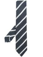 Kiton Diagonal Striped Tie - Blue