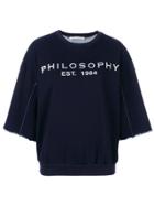 Philosophy Di Lorenzo Serafini Logo Print Sweatshirt - Blue
