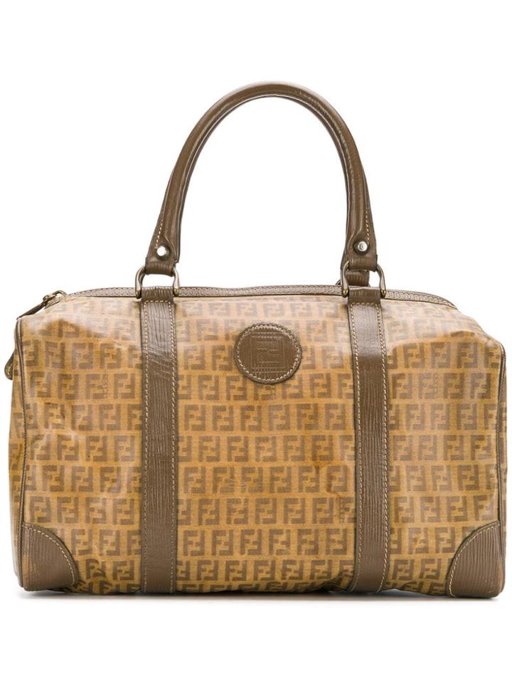 Fendi Vintage Monogram Pattern Travel Bag - Nude & Neutrals