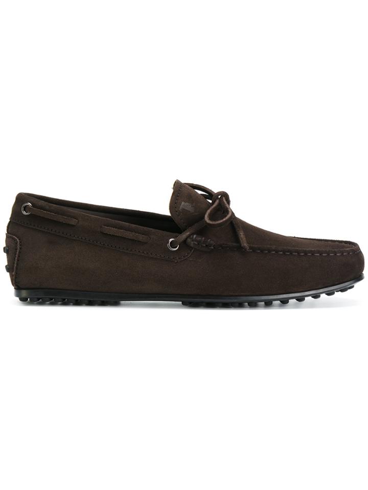 Tod's Drawstring Detail Moccasins - Brown