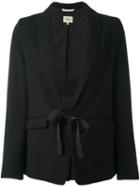 Bellerose Tie Knot Blazer, Women's, Size: 2, Black, Cotton/polyester/spandex/elastane