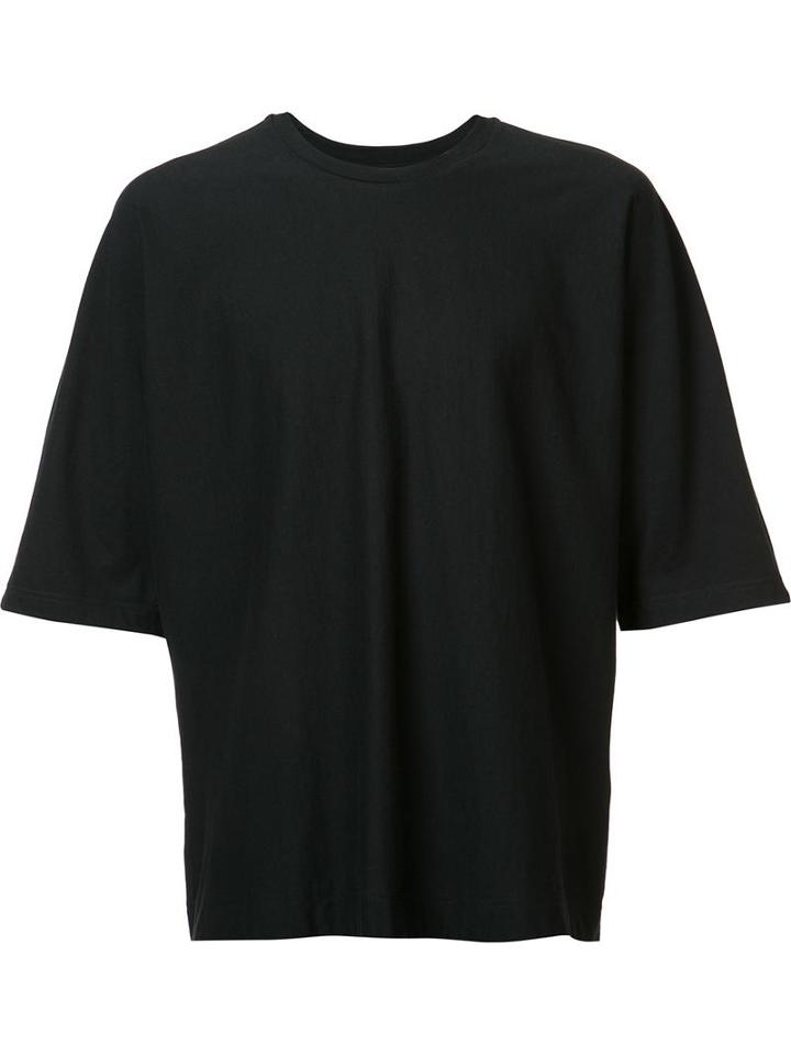 Homme Plissé Issey Miyake Plain T-shirt, Men's, Size: 4, Black, Cotton