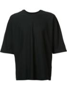 Homme Plissé Issey Miyake Plain T-shirt, Men's, Size: 4, Black, Cotton