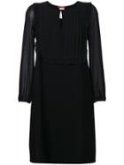 Max Mara Studio Pleat And Ruffle Detail Dress - Black