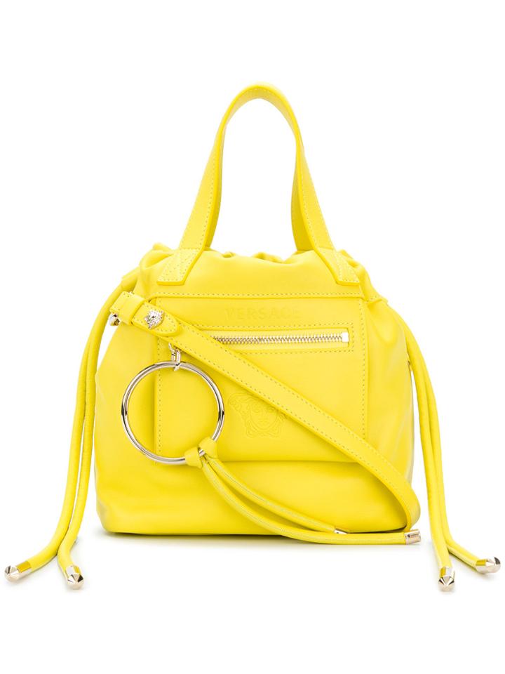 Versace Embossed Logo Mini Bag - Yellow & Orange