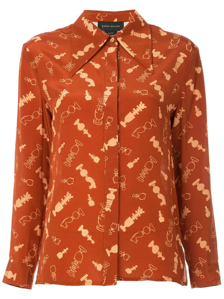 Karen Walker Silent Move Shirt - Red