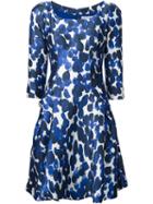 Carolina Herrera Scoop Neck Printed Dress