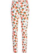 Gucci Skinny Pant With Gucci Strawberry Print - Orange