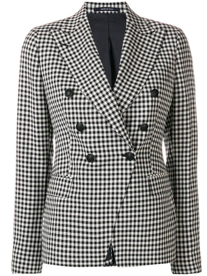 Tagliatore Alicia Check Blazer - White