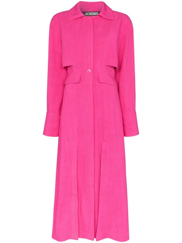 Jacquemus Button Midi Coat Dress - Pink