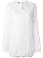 Marni Pinstripe Reverse Shirt, Women's, Size: 44, White, Cotton