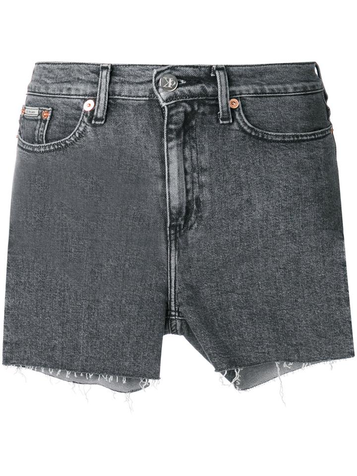Calvin Klein Jeans - Cut-off Shorts - Women - Cotton/spandex/elastane - 28, Women's, Grey, Cotton/spandex/elastane