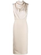 Erika Cavallini Drape Neck Dress - Neutrals