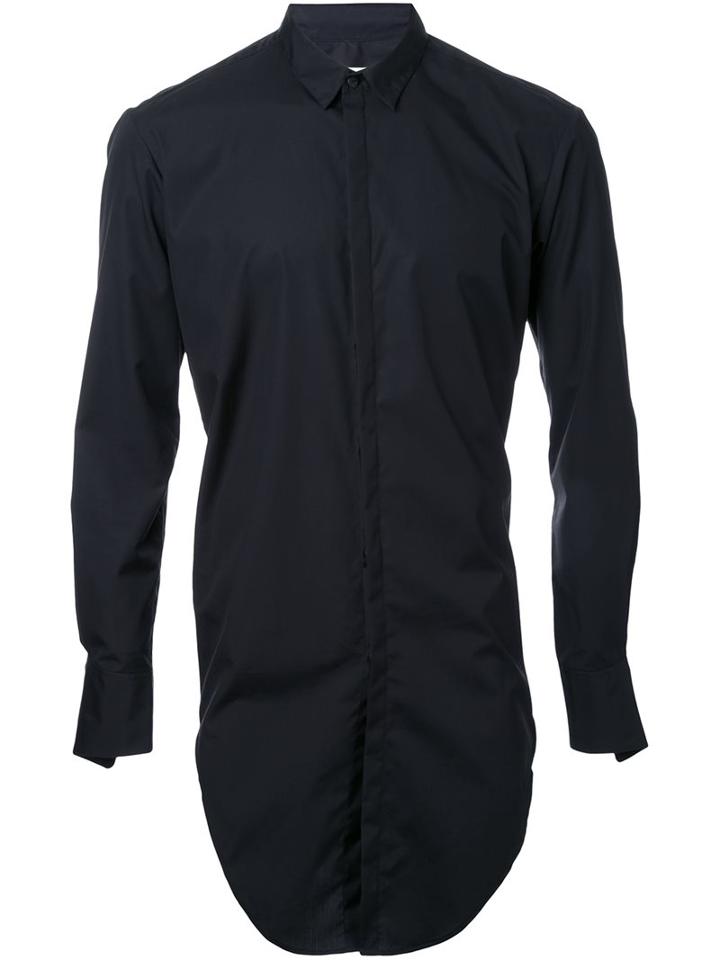 Strateas Carlucci Long Shirt, Men's, Size: Medium, Black, Cotton
