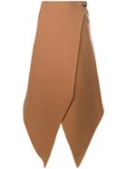 Jw Anderson Asymmetric Skirt - Brown