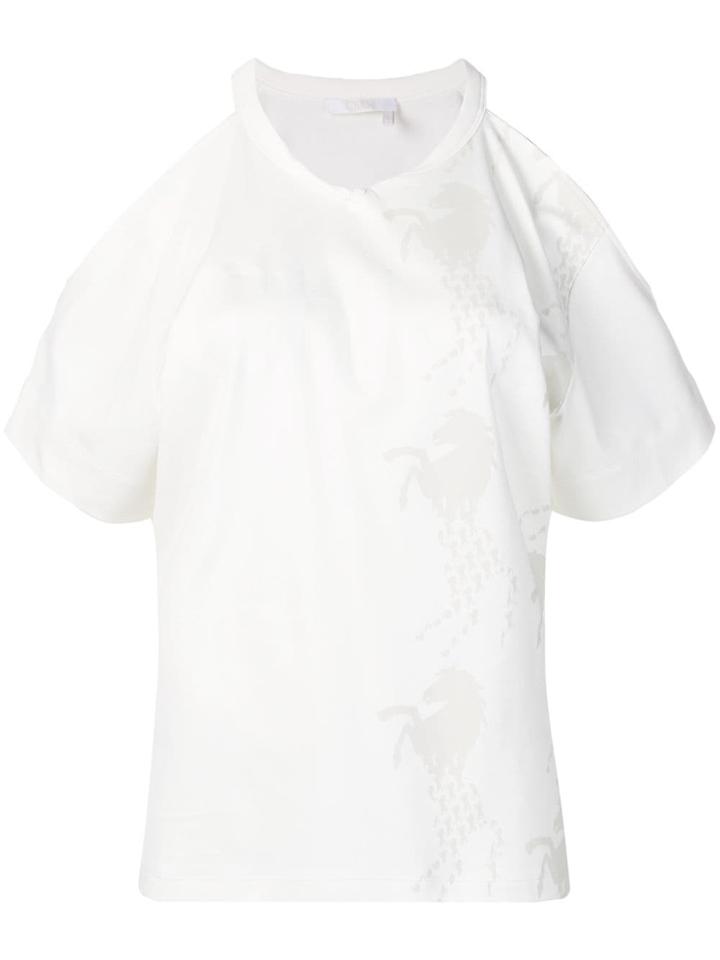 Chloé Cold Shoulder Top - Neutrals