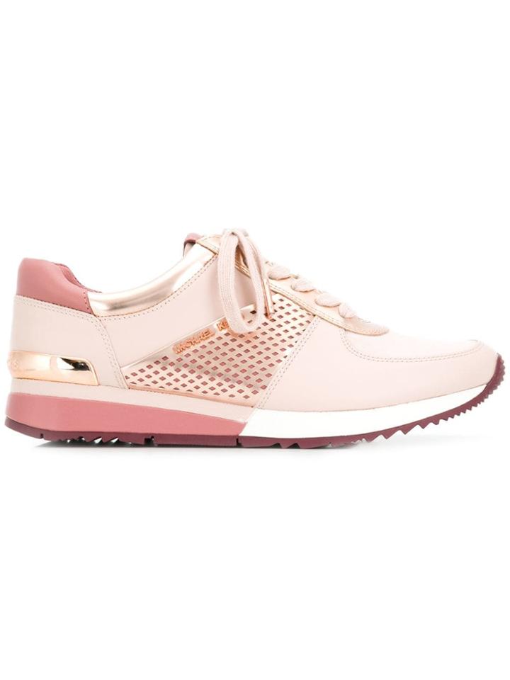 Michael Kors Perforated Lace-up Sneakers - Pink