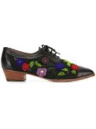 Kenzo Vintage Beaded Flower Oxford Shoes