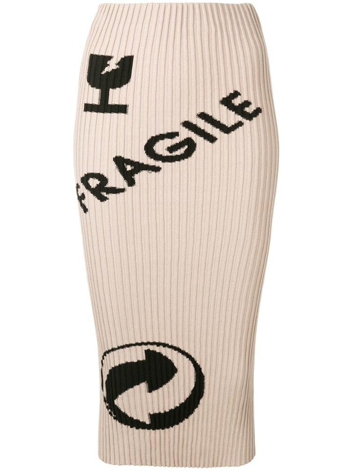 Maison Margiela Cartoon Print Knitted Skirt - Neutrals