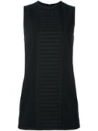 Dsquared2 'military' Rib Detail Dress, Women's, Size: 40, Black, Viscose/acetate/spandex/elastane/polyester