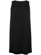 Jil Sander Navy V-neck Dress, Women's, Size: 38, Black, Acetate/rayon/spandex/elastane/cupro