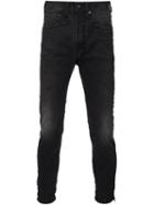 R13 Cropped Slim Jeans, Men's, Size: 36, Black, Cotton/spandex/elastane