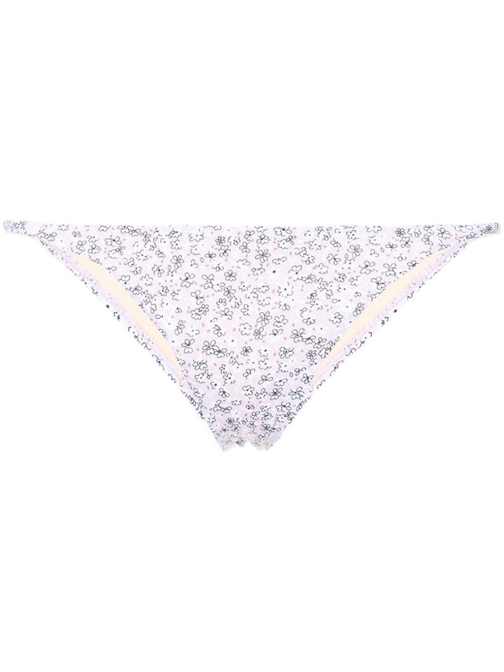 Peony Potpourri Holiday Bikini Bottoms - Pink & Purple
