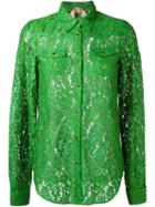No21 Snap Fastening Sheer Shirt