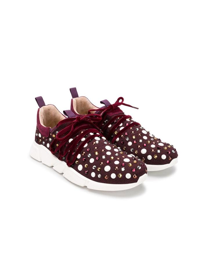 Florens Teen Embellished Sneakers - Red