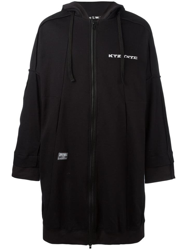 Ktz Inside Out Longline Hoodie - Black