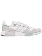 Adidas White Rising Star R1 Leather And Suede Sneakers