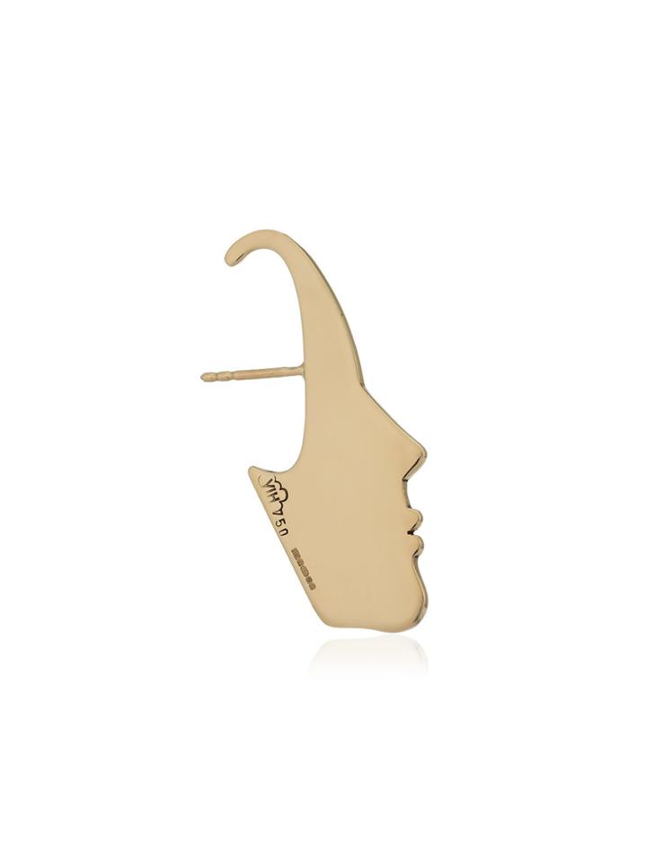 Vibe Harsl0f Gold Face Earrings - Metallic