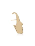 Vibe Harsl0f Gold Face Earrings - Metallic