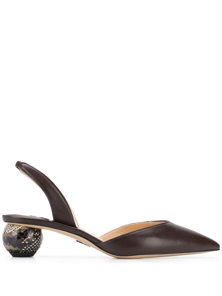 Paul Andrew Ball Heel Pumps - Brown