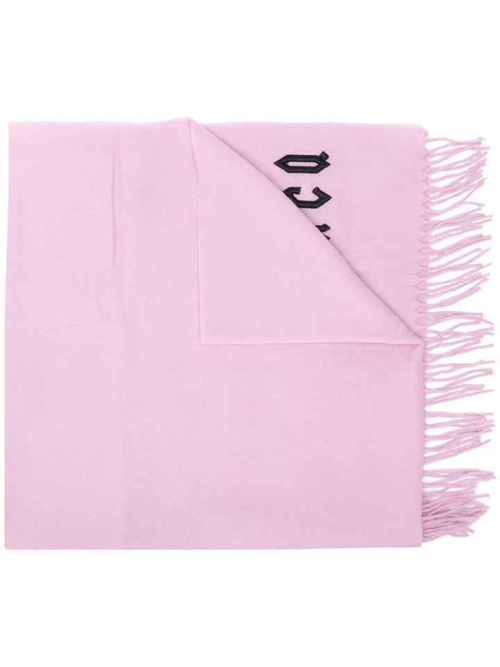Mcq Alexander Mcqueen Repeat Logo Scarf - Pink & Purple
