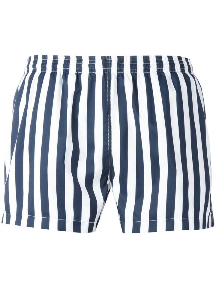 Ron Dorff Striped Swim Shorts, Men's, Size: Xl, Blue, Polyester