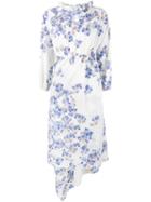 Vetements Floral Print Asymmetric Dress, Women's, Size: Xs, White, Polyester/spandex/elastane