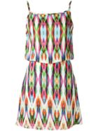 Blue Man Printed Beach Dress, Women's, Size: G, White, Lyocell
