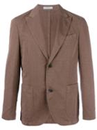 Boglioli Two Button Blazer, Size: 52, Brown, Cotton/linen/flax/cupro